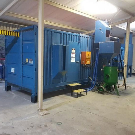 Shot Blasting Booth Front
